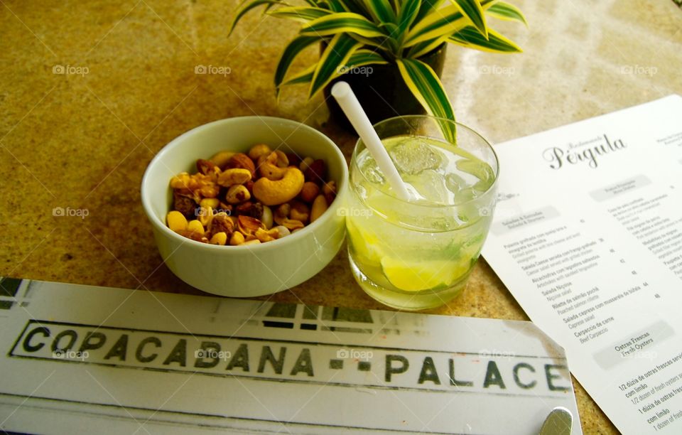 caipirinha at the Copacabana. a caipirinha session before my official dinner at the Pergula Restaurant of the Copacabana Palace in Rio de Janeiro
