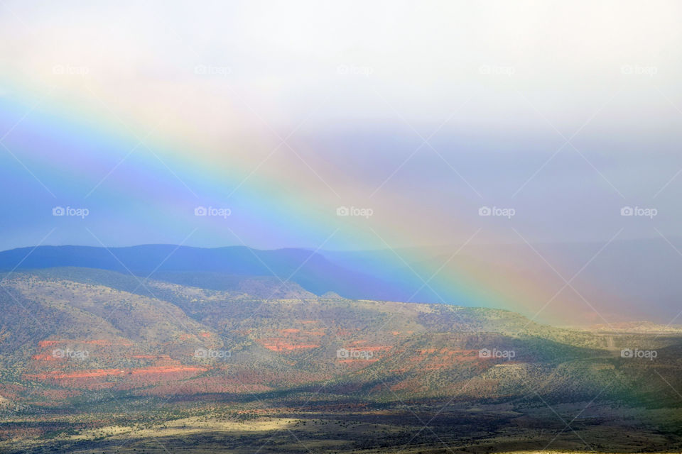 Rainbow over the mountains