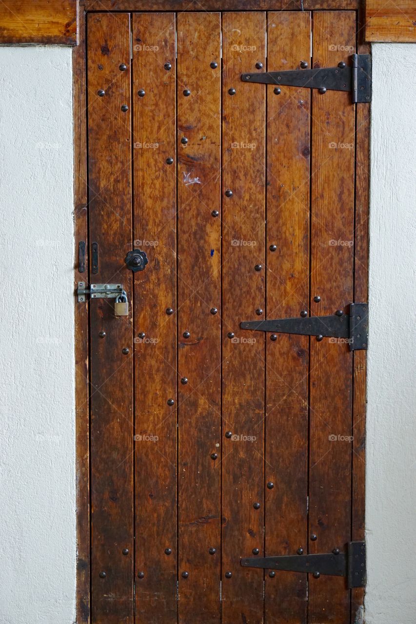 Wooden door inside