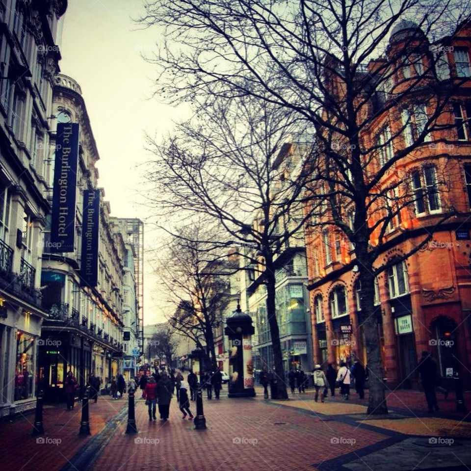 Busy street of Birmingham
