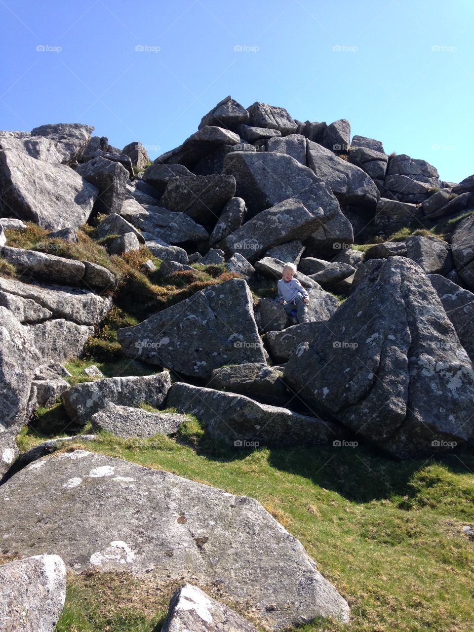 Dartmoor National Park. Rock climbing on Dartmoor, Devon, England