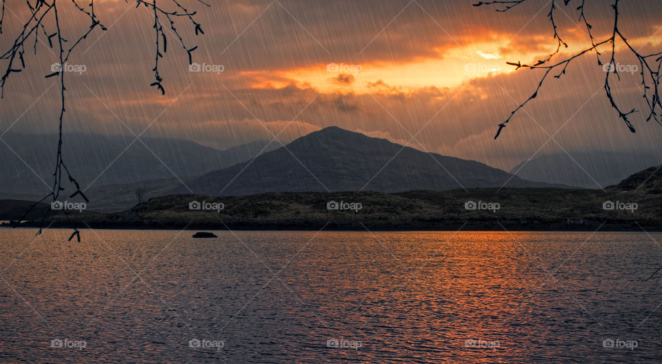 Sunrise at Derryclare lake in Athry, County Galway, Ireland