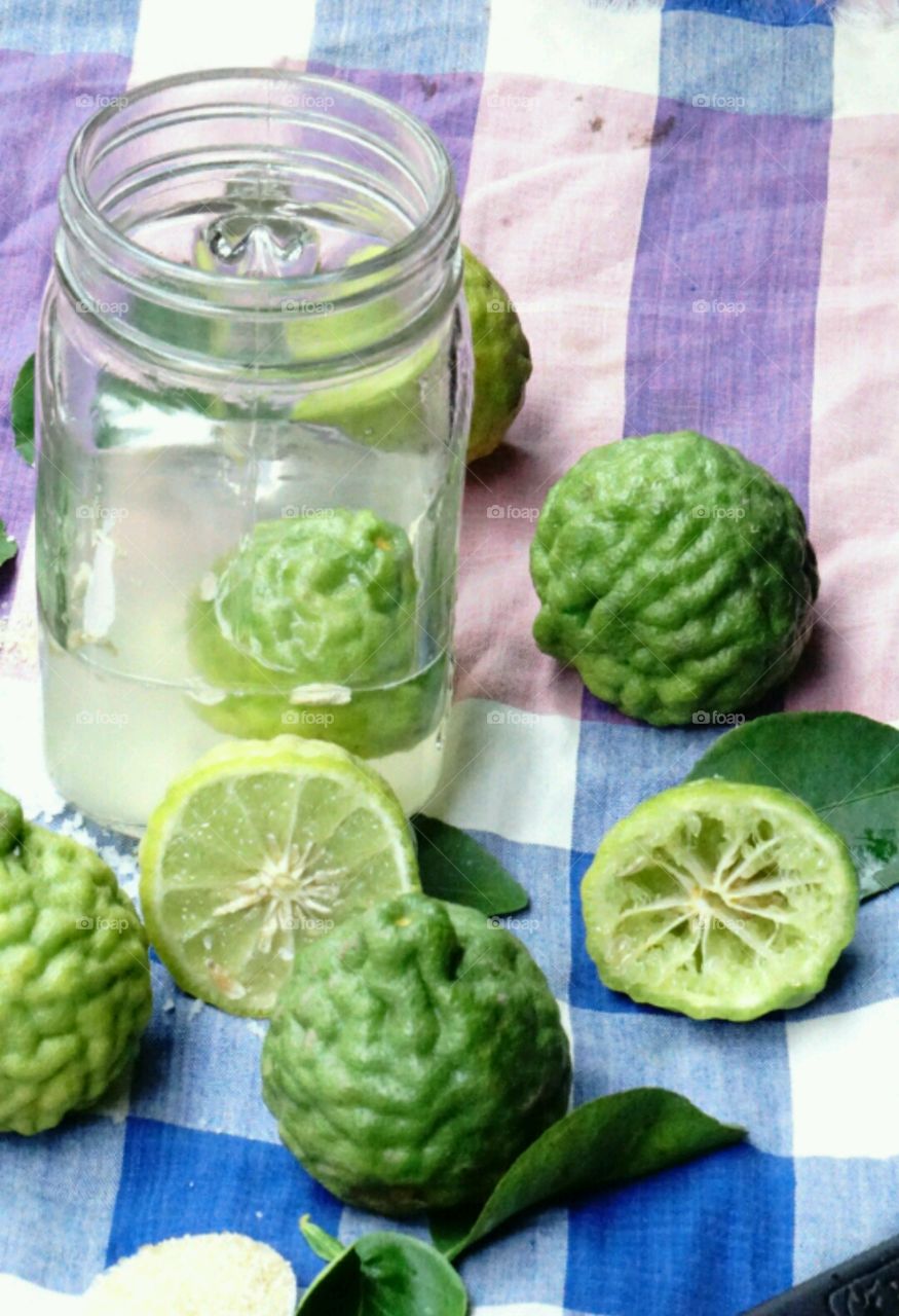 Homemade lime juice