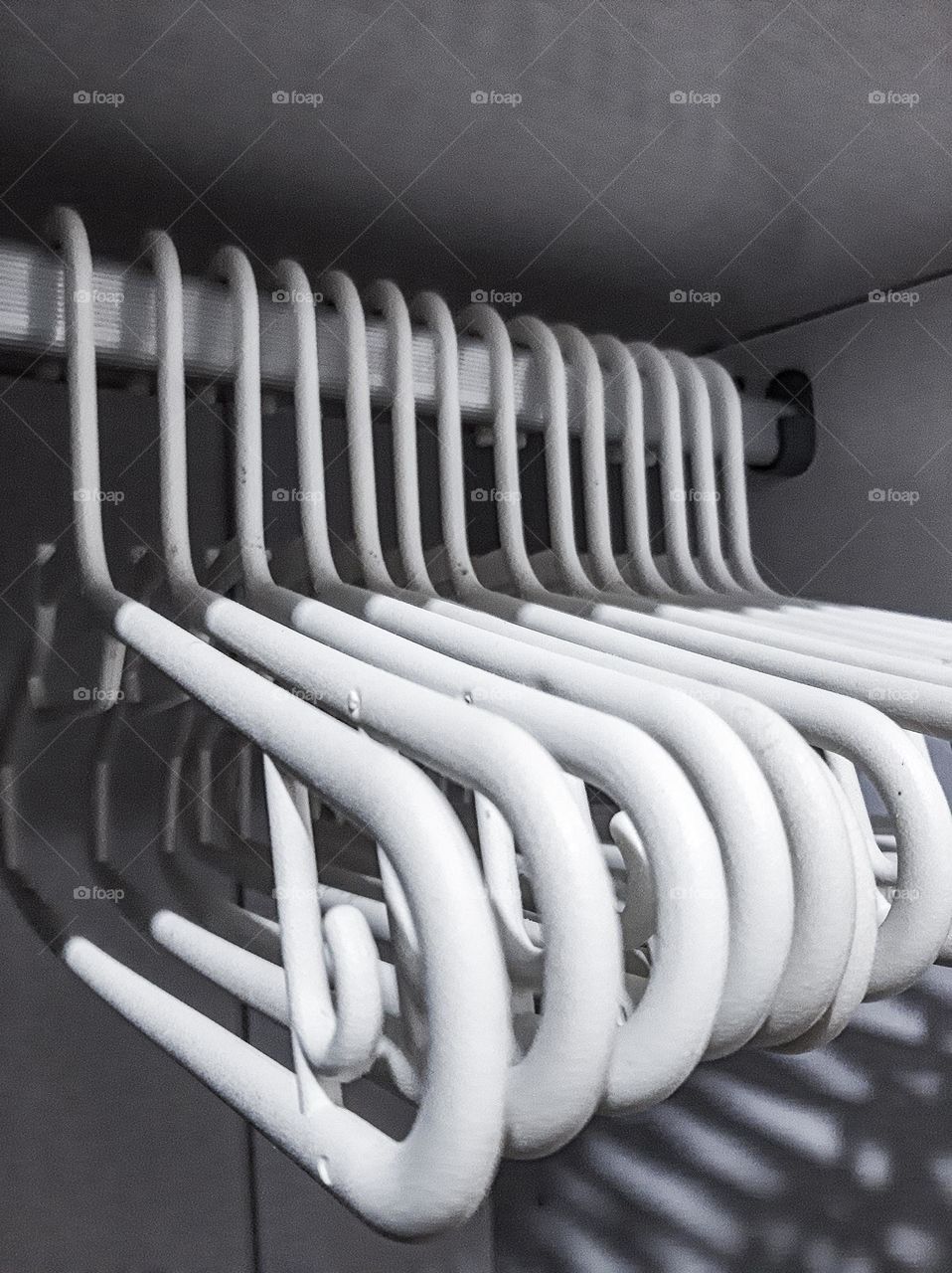 rows of hangers