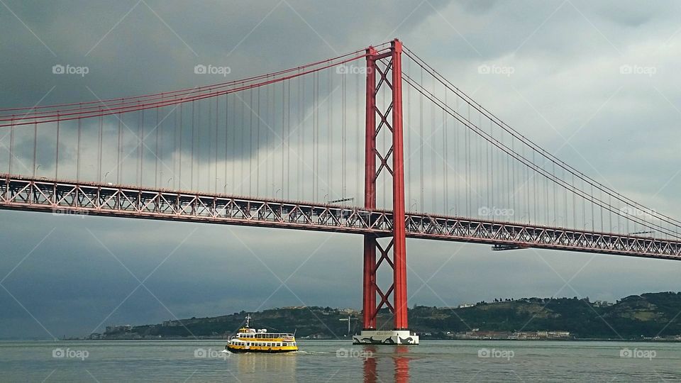 Scenic view of bridge over river in city