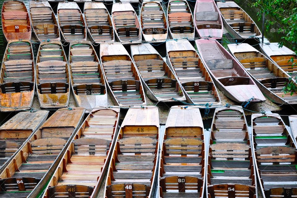 Boats in canal of Oxford