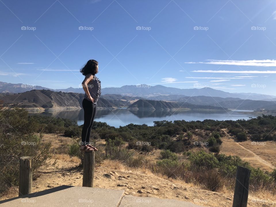 Taking in the view of lake cachuma 
