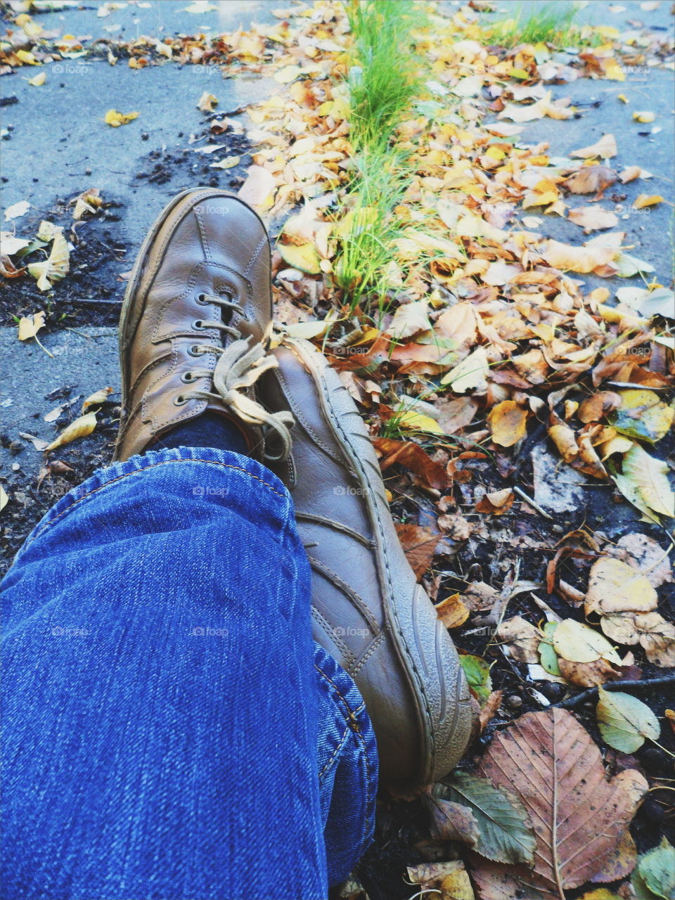 stylish shoes and jeans