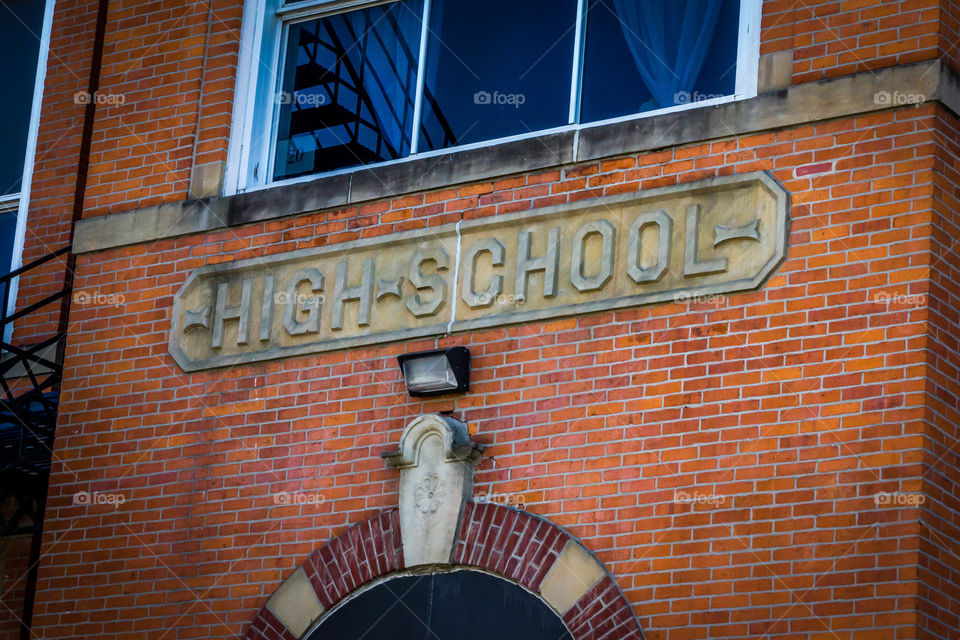 Non branded old high school