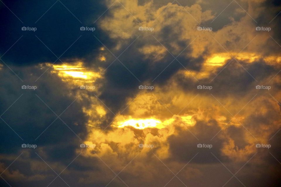 Sunrise with an image of a face 