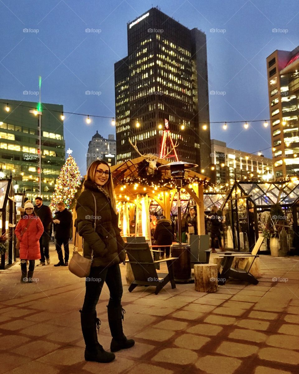 Date night at the Christmas Markets in Detroit