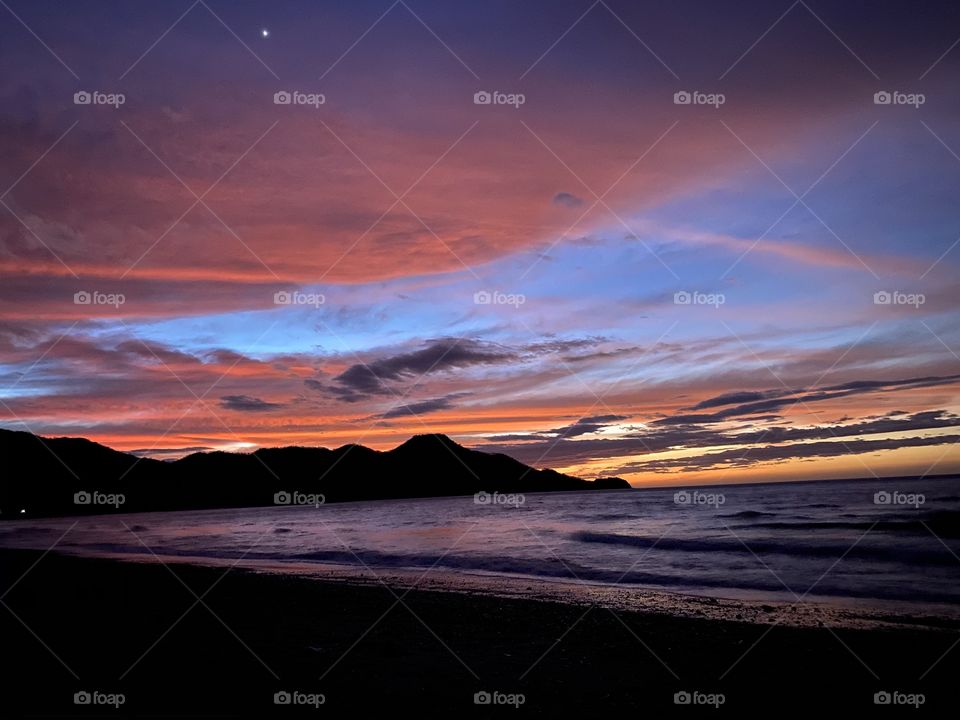 Shadow on the mountain in Costa Rica 