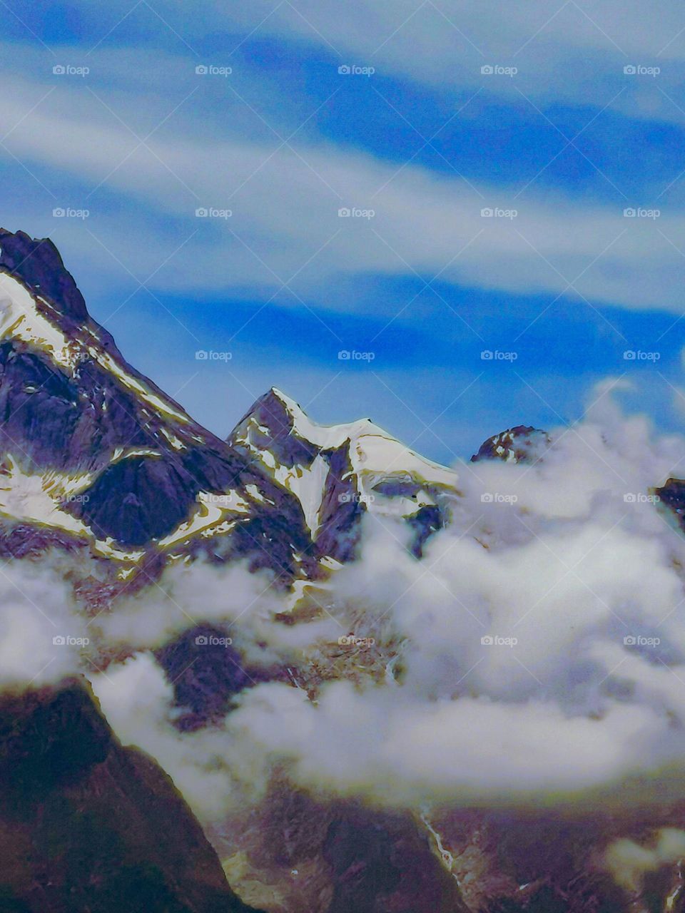 Summer's clouds on mountain