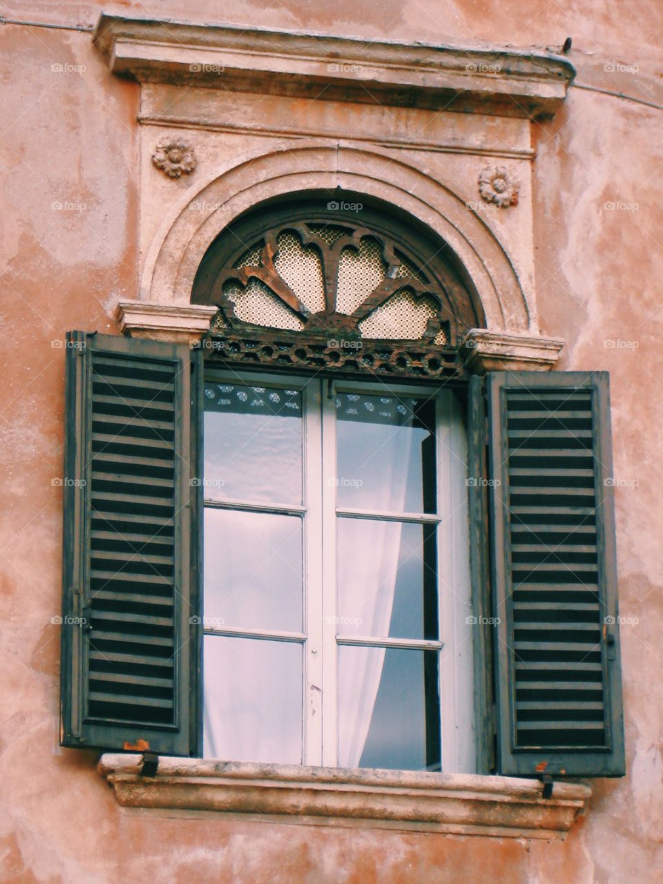 Vintage window. Vintage window in Italy 