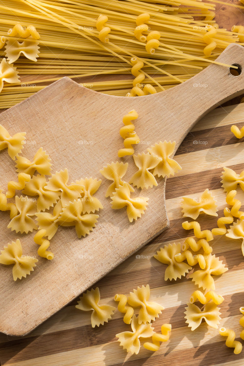 Different types of pasta