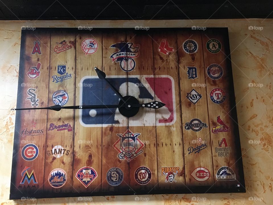 This is another picture of a major league baseball clock