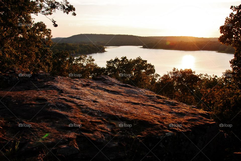 Scenic view of lake