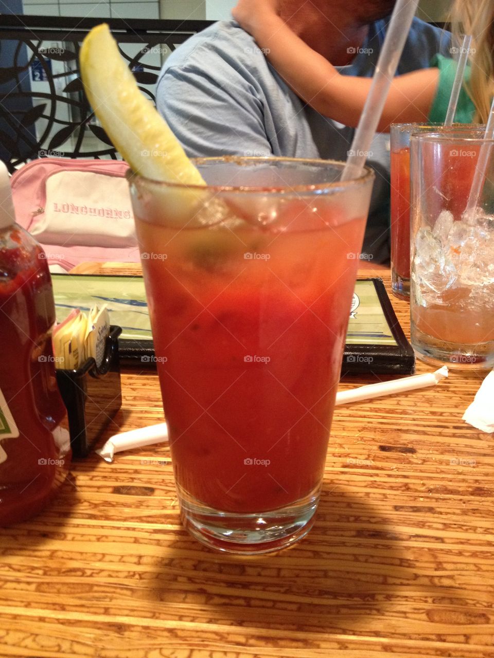 Bloody Mary drink. Yummy drink when you're thirsty 
