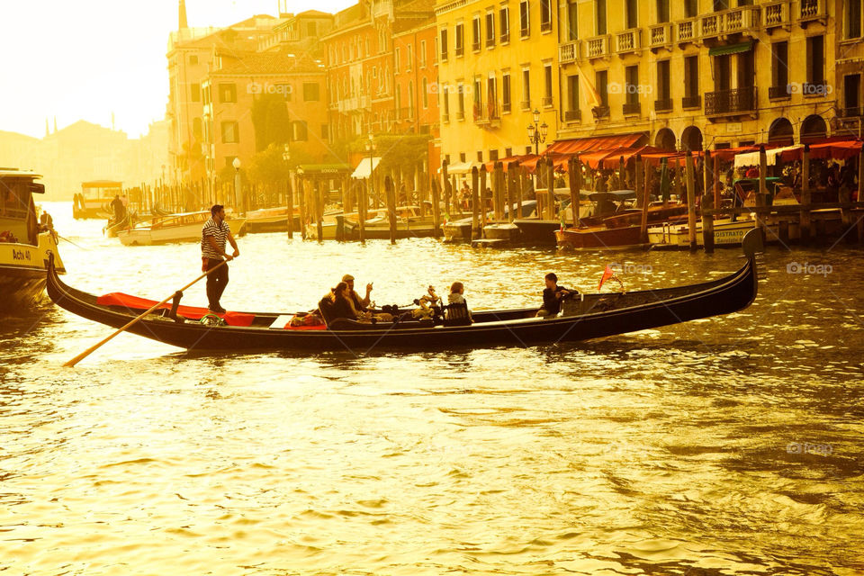 italy sunset boats art by Sheldonsteere