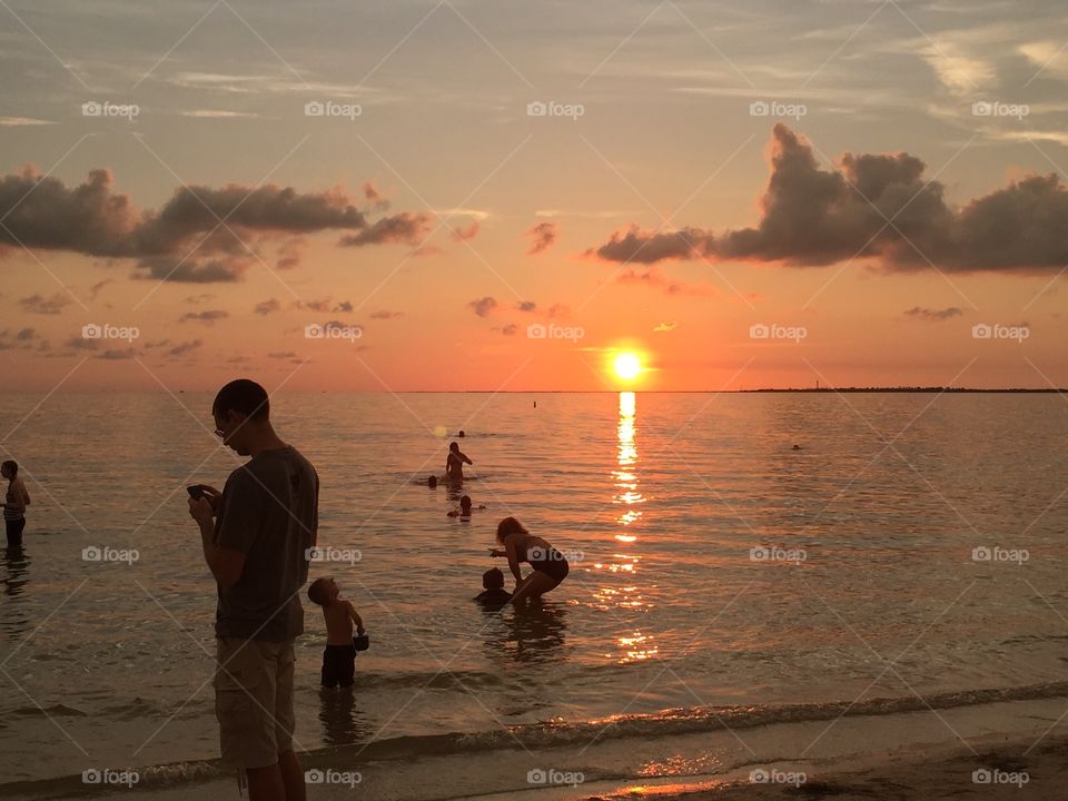 Sunset, Water, Beach, Dawn, Sun