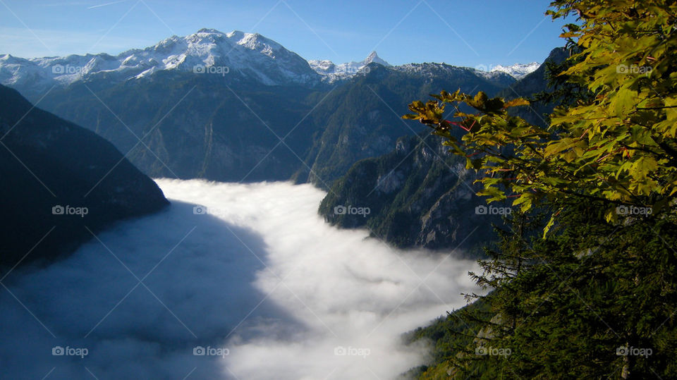 mountain clouds mist fog by shotmaker