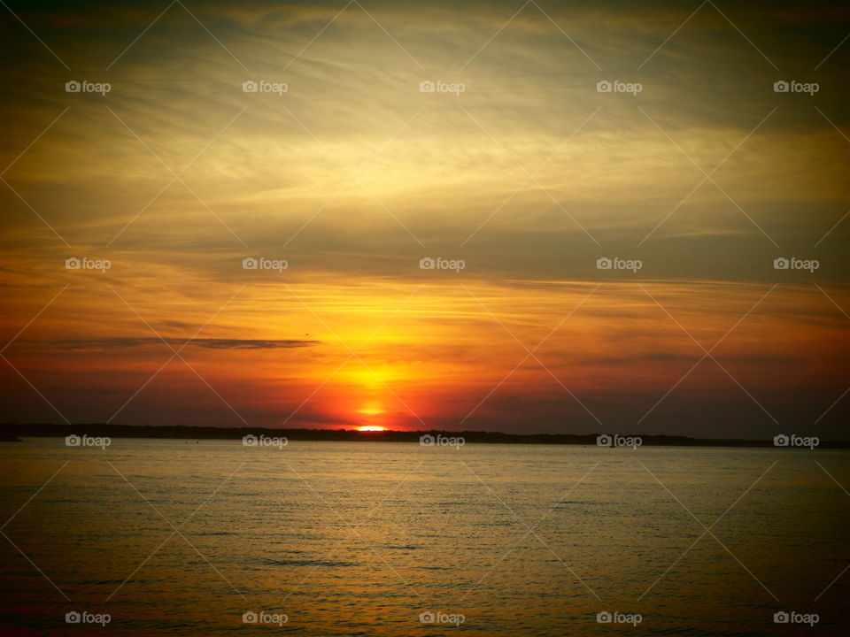 Just sunset, ocean view