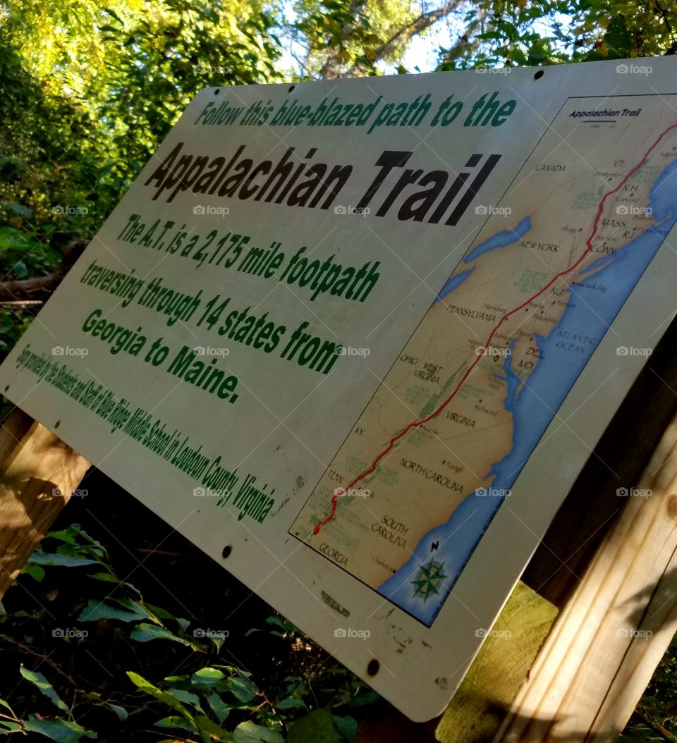 Appalachian Trail Interpretive Sign