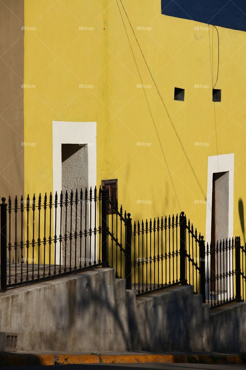 Old pueblo street, mexican architecture