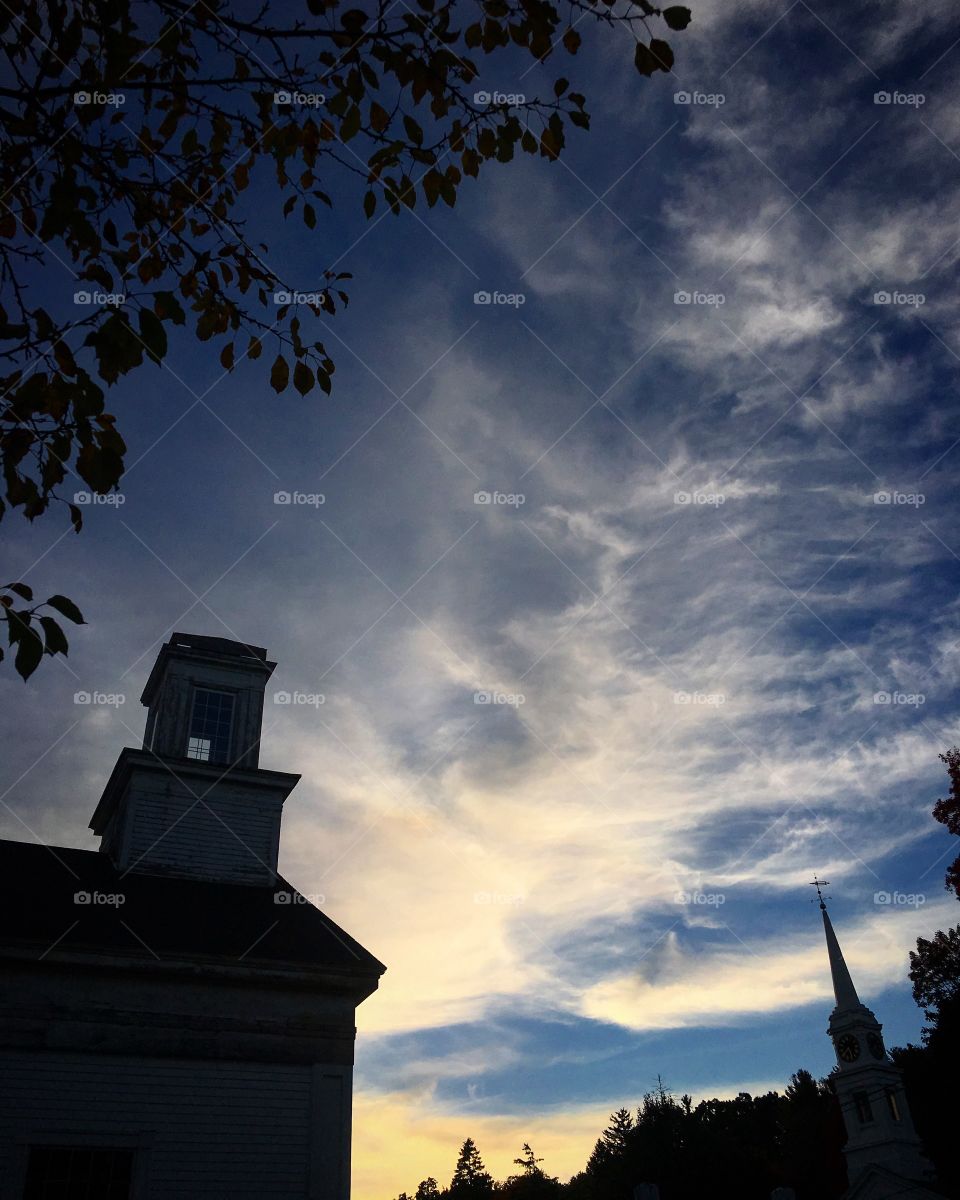 Silhouette of a church