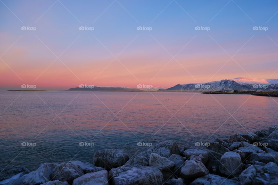 sunrise colors iceland