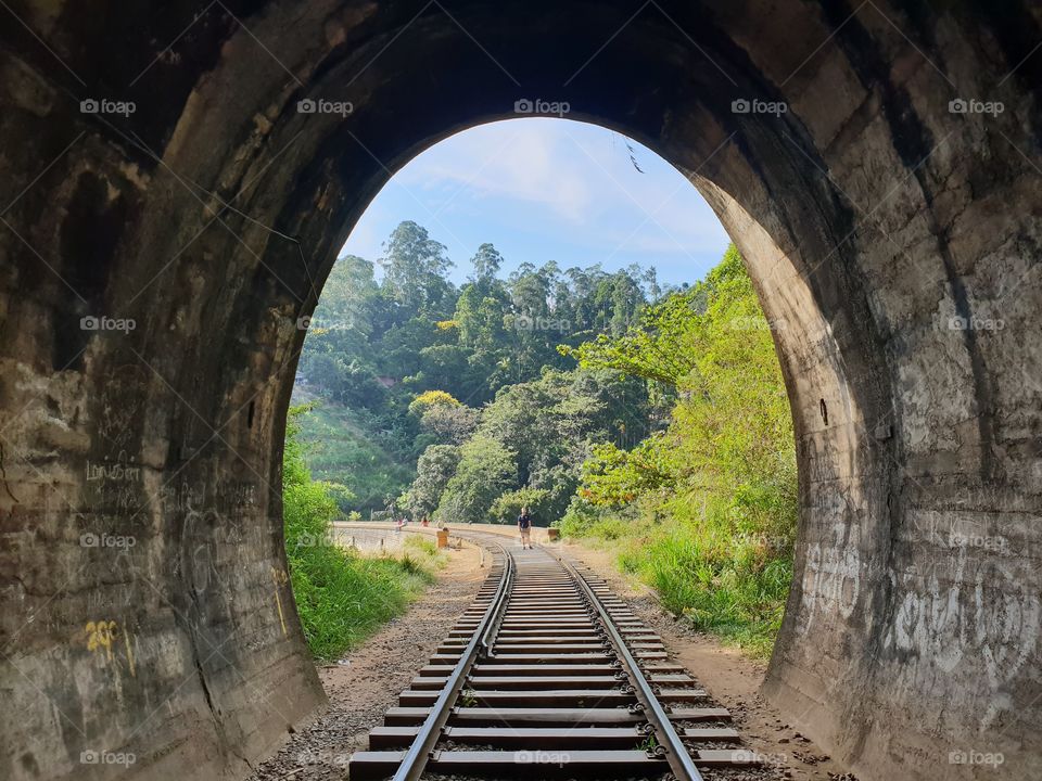 Walking out of the tunnel, on my way