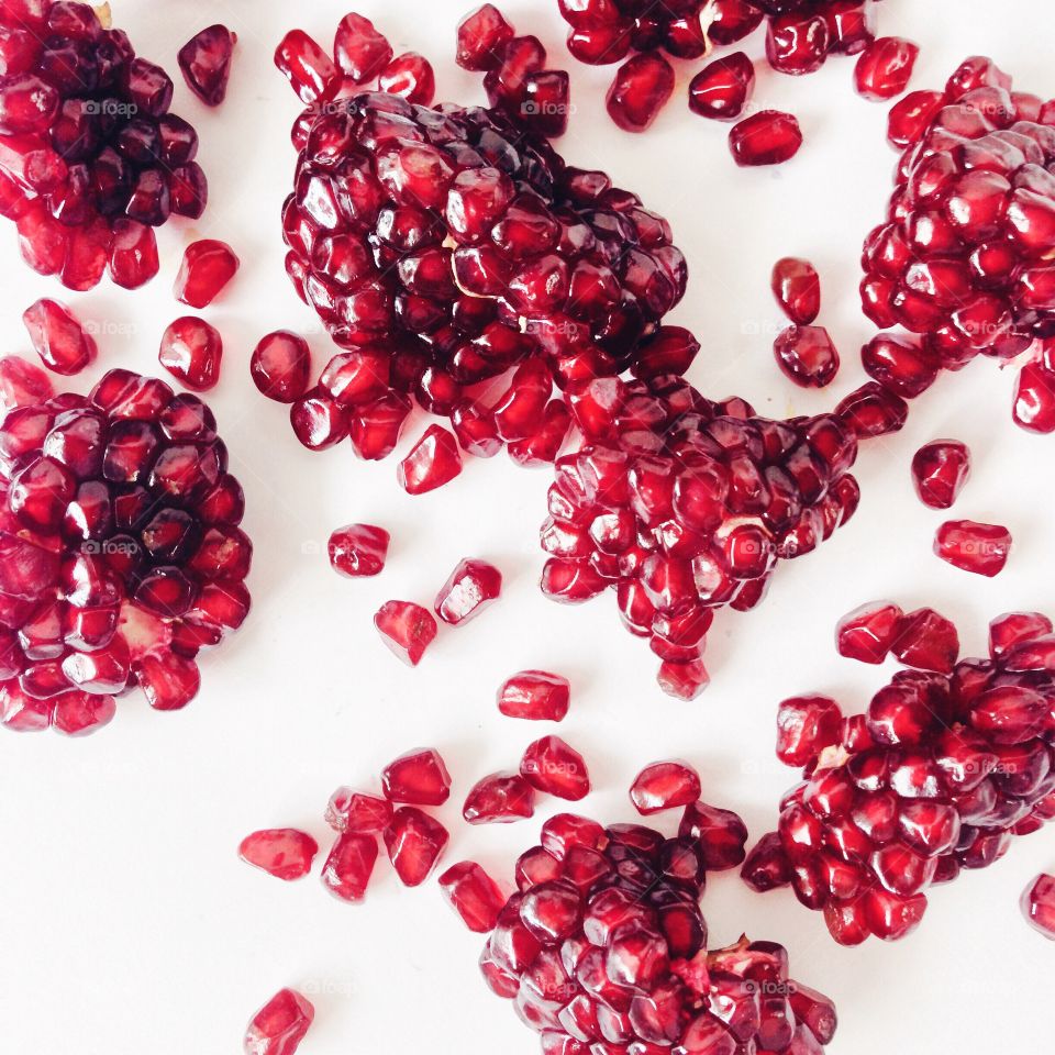 Close-up of pomegranate seeds