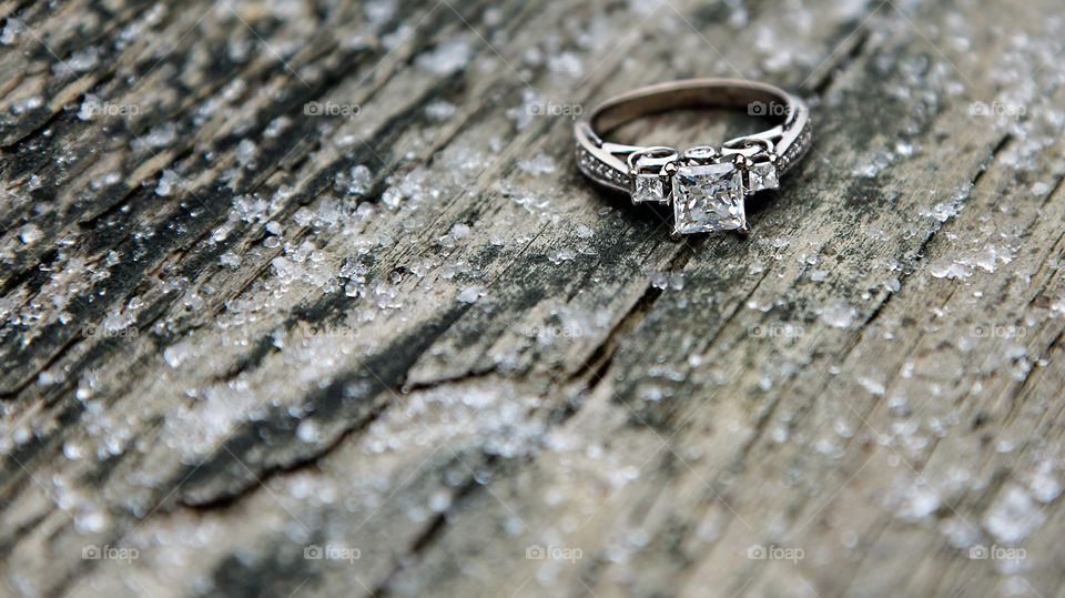 Engagement Ring, Winter, Diamonds, Sleet