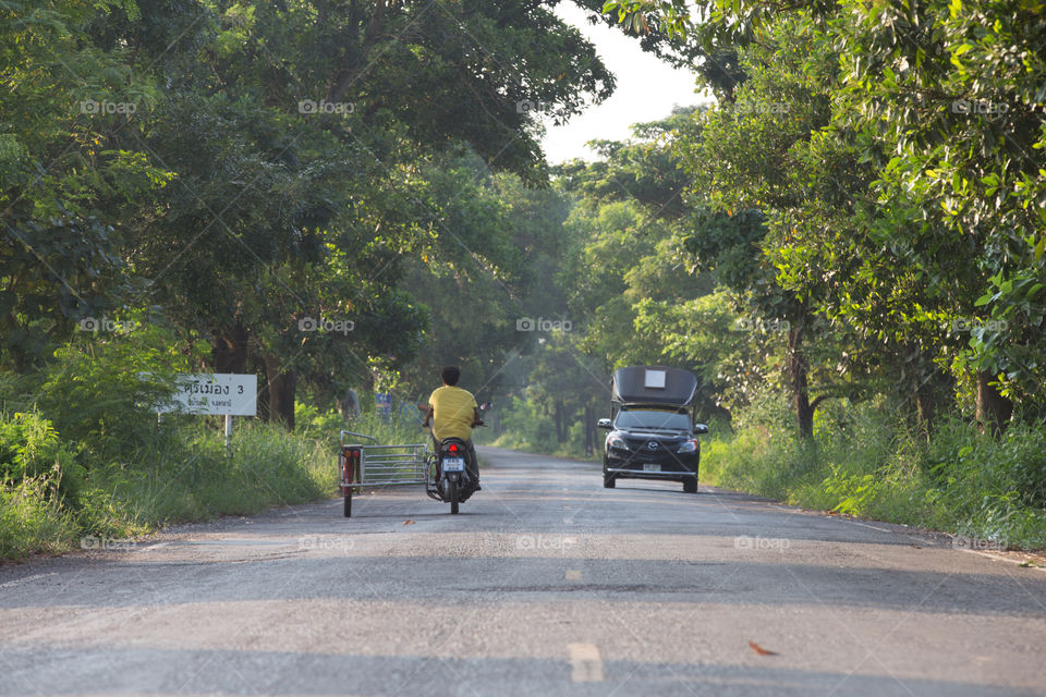 Local road in Thailand 