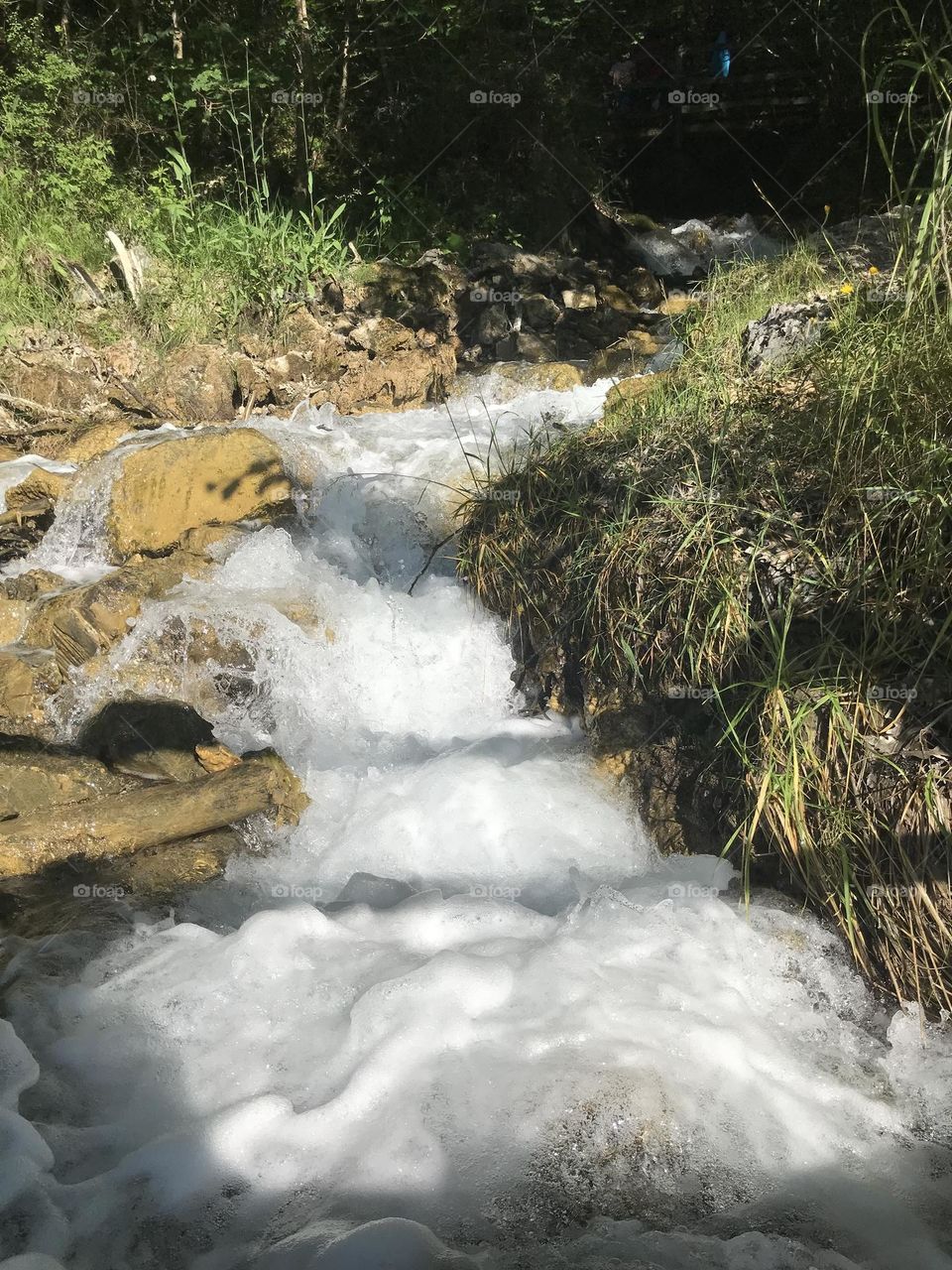 volcanic mineral waters on the mountain ridge