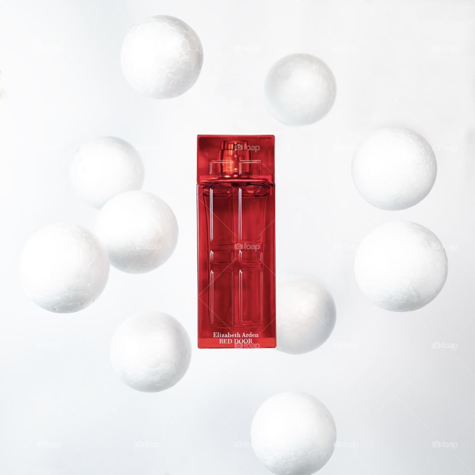 Red Door and White Spheres 