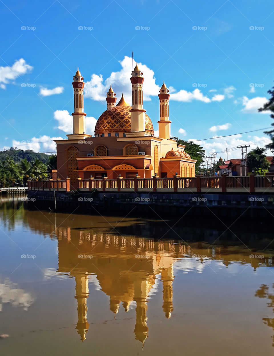 mosque at karang mumus river