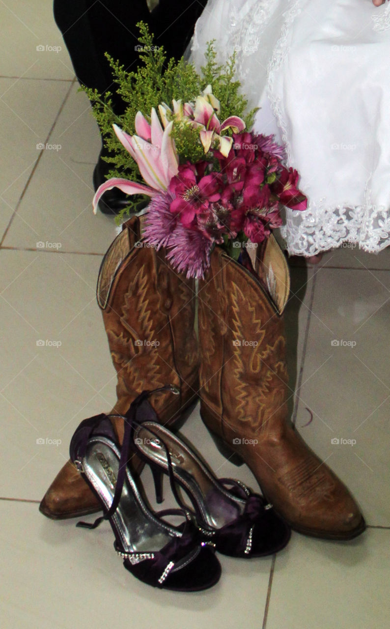 Brides dancing shoes