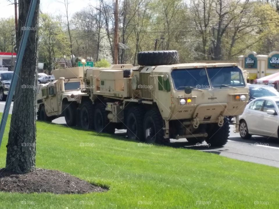 Military Truck outside work