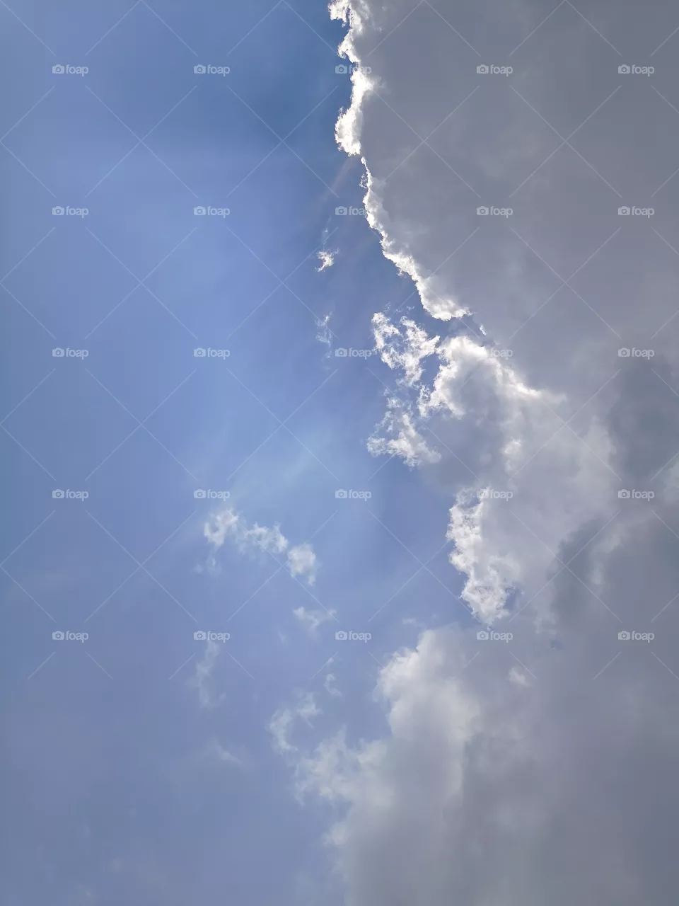 blue half cloud sky