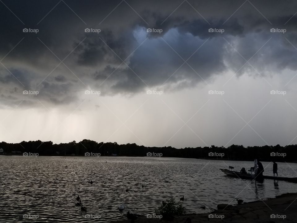 Blue filled storm cloud