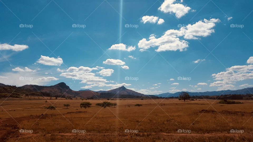 Landscape of Mlilwane Game reserve, Swaziland