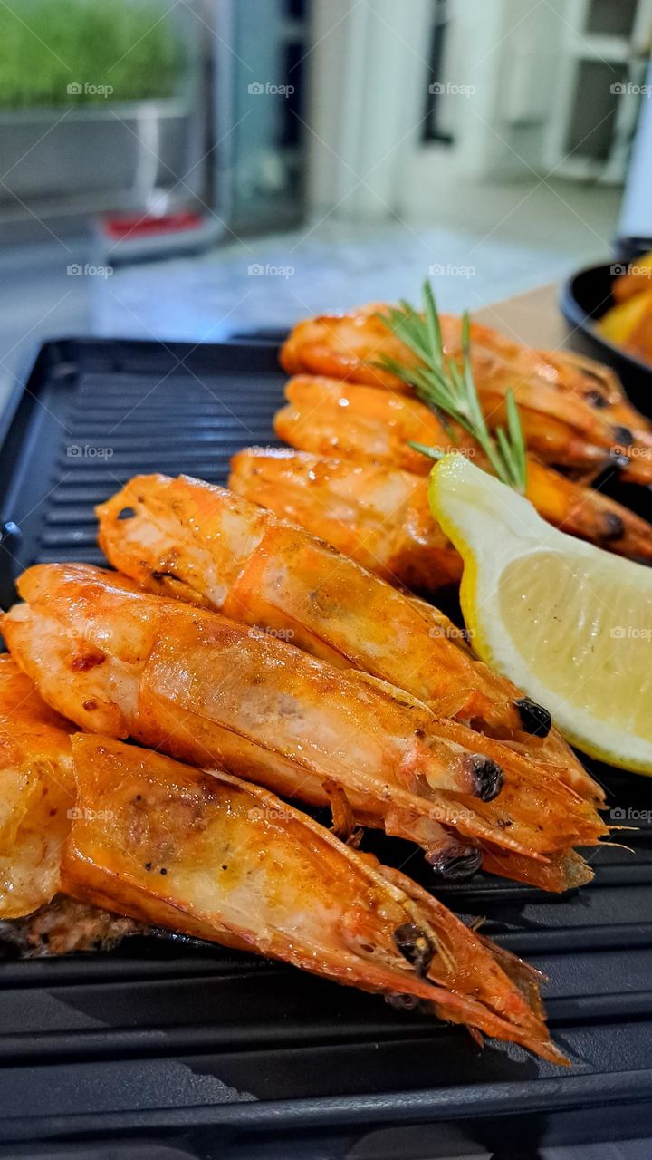 grilled shrimps