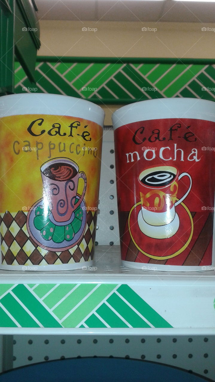 Up for Coffee?. Cuppacino and Mocha coffee cups for the above average coffee drinker.