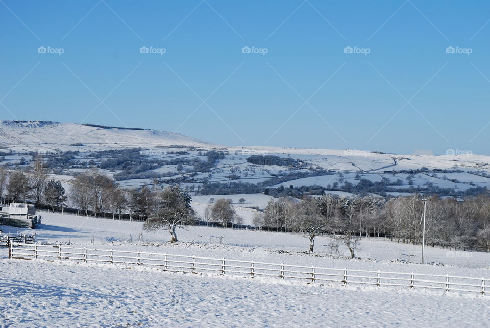 Snowy Yorkshire Landscape