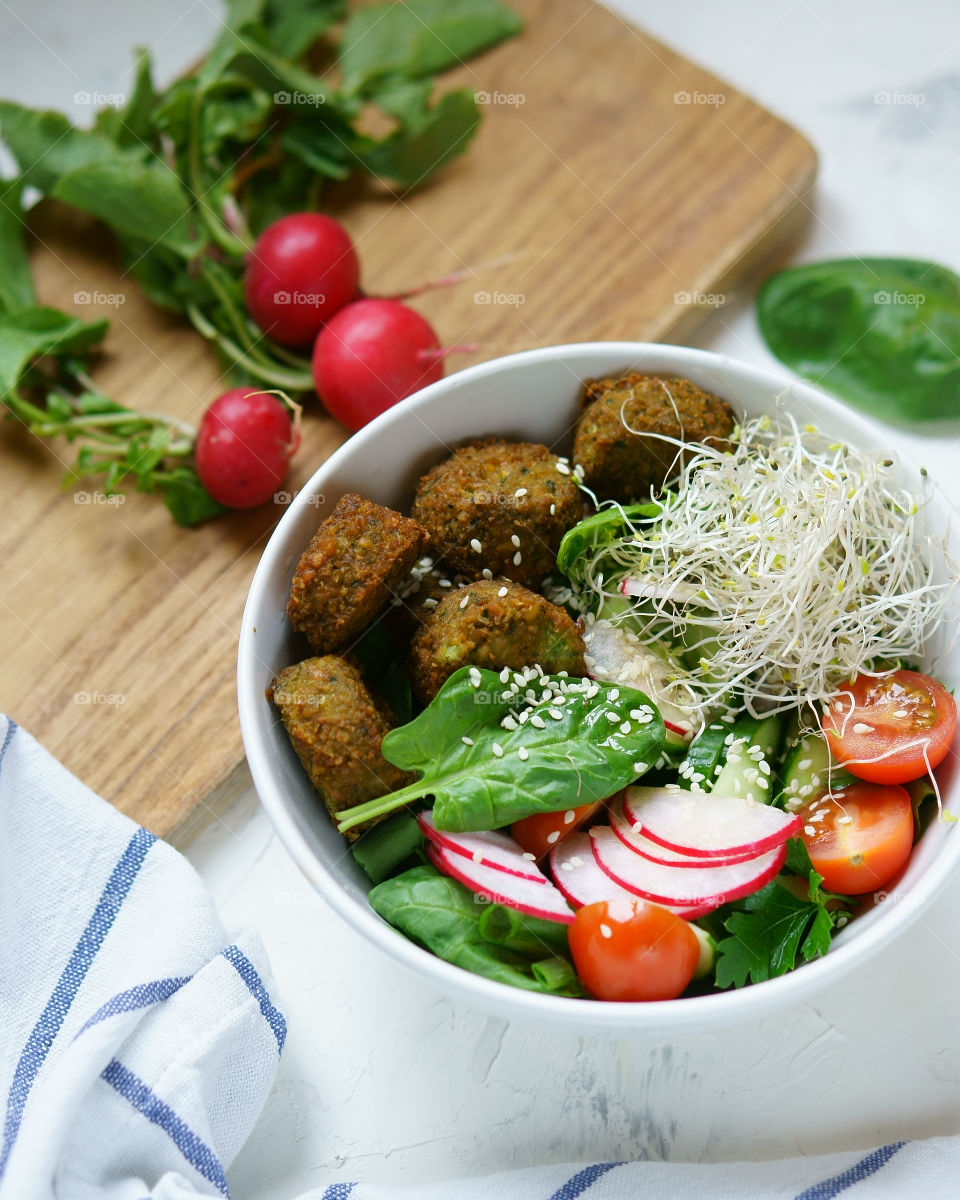 Falafel in bowl