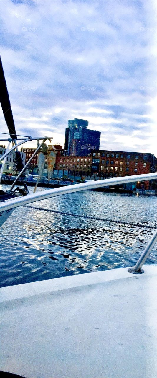Another view from aboard the “Salvation“, our sailboat at Newtown Creek in Long Island City, Queens, NY looking towards the Greenpoint, Bklyn side of the East River. 2021. Hypnotic Productions