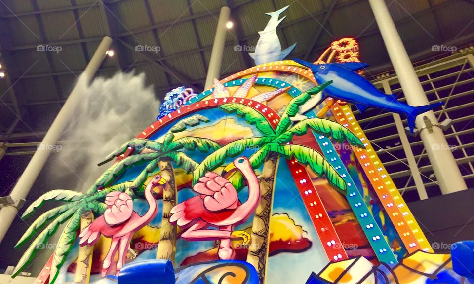 Marlin's Home Run Sculpture . Marlin home run sculpture in motion after a win. 