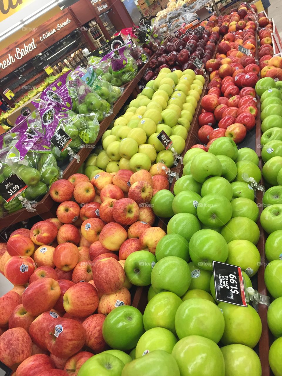 Apples on display