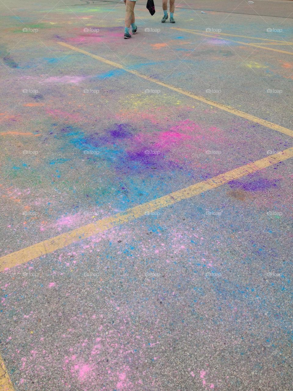 Parking lot after the Run or Dye